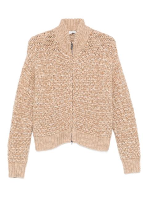 zip-fastening cardigan