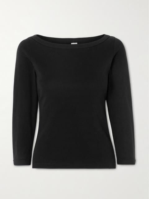 Steffi Ribbed Organic Cotton-jersey T-shirt