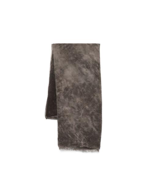 mottled-print scarf