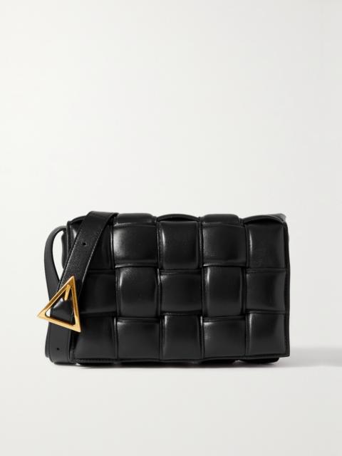 Cassette Medium Padded Intrecciato Leather Shoulder Bag
