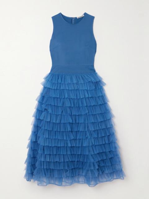 Teresa Ruffled Tulle Midi Dress