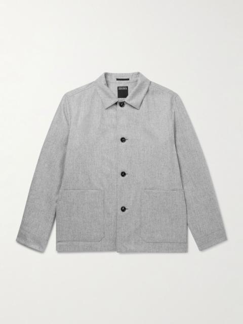 Brushed-Wool Chore Jacket Gray