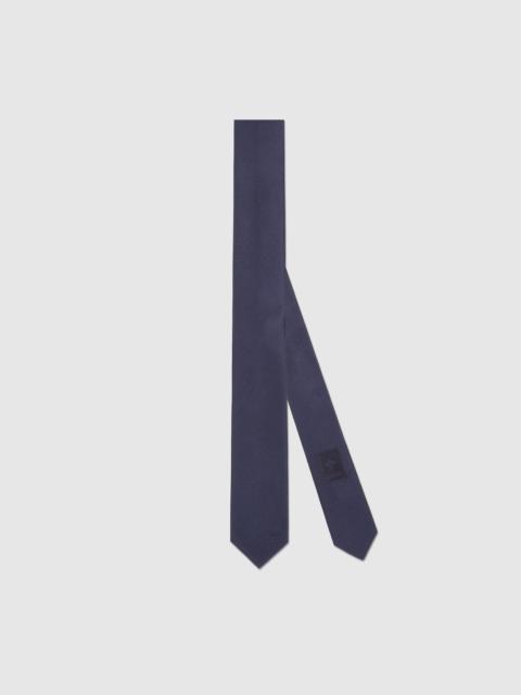 Silk tie with Double G detail