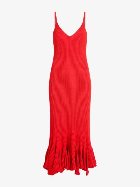 Giuditta Dress in Viscose Ribbed Godet