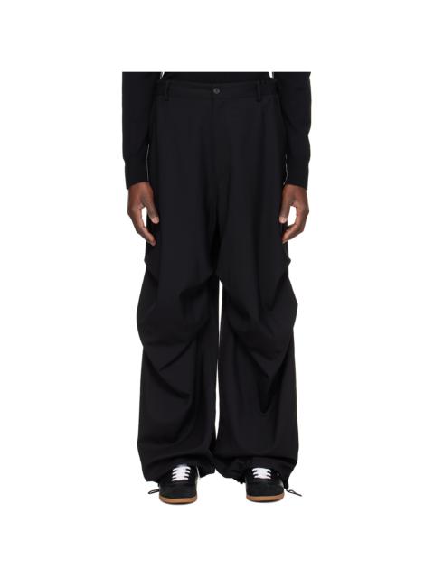 Black Draped Trousers