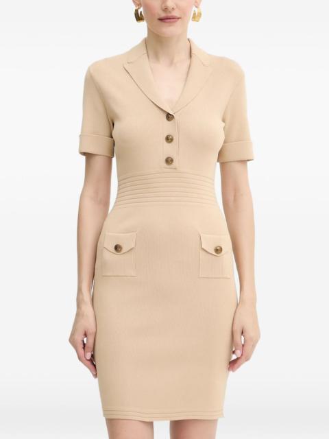 button pocket mini dress