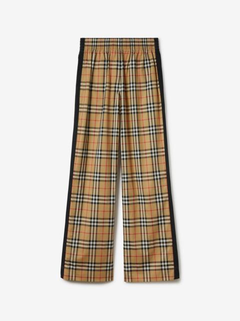 Check Cotton Trousers