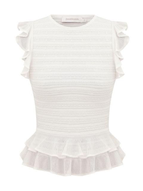 LUNA LACE FRILL HALTER TOP