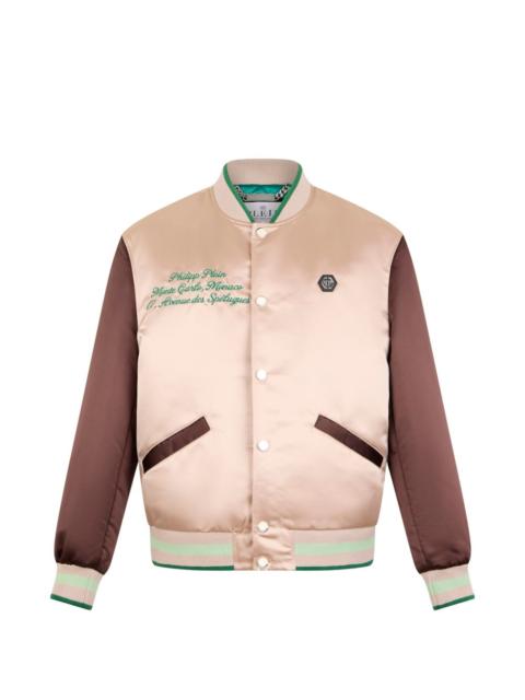 button-fastening bomber jacket