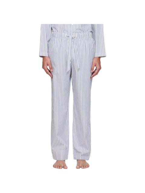 White & Blue Poplin Pyjama Pants