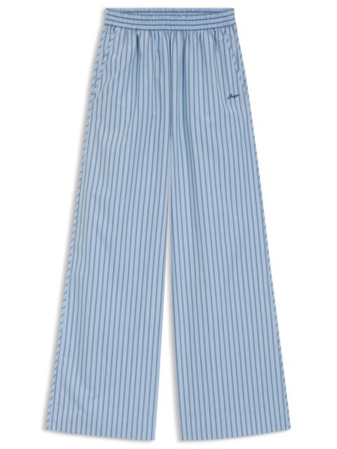 COTTON-POPLIN TROUSERS WITH VERTICAL STRIPE