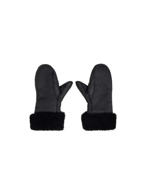 Black Curly Mittens