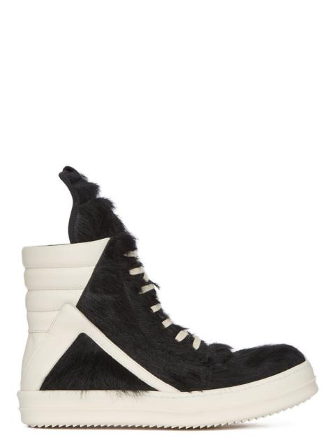Geobasket Calf Hair and Leather High-Top Sneakers