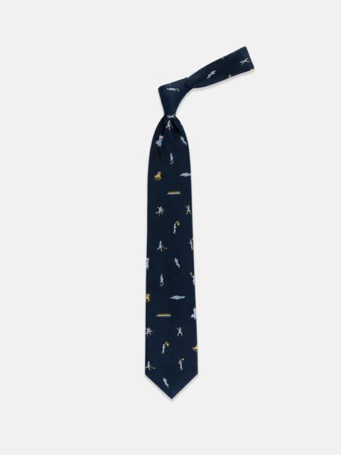 MADE-IN-ENGLAND YALE SPORTS CLUB TIE