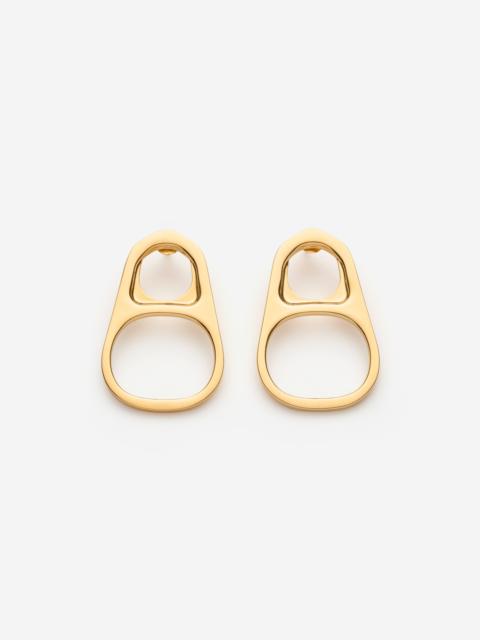 THE GOLD-TONED RING-PULL EARRINGS