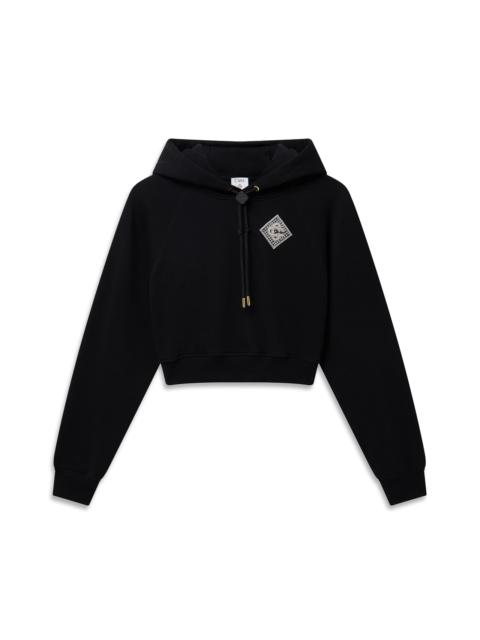 Pearl Diamond Cropped Hooded Sweatshirt | Casablanca Paris