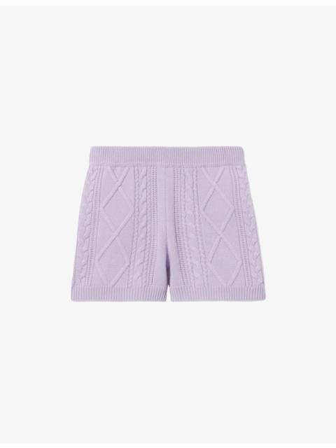 Jacquard Cable-Knit Wool and Cashmere-Blend Shorts