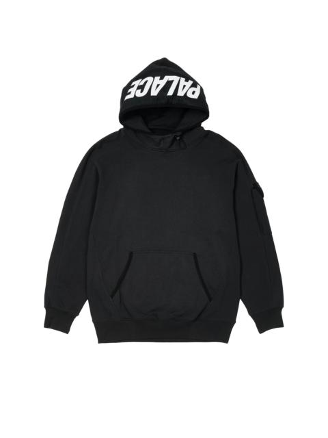 GIANT WOVEN LABEL HOOD BLACK