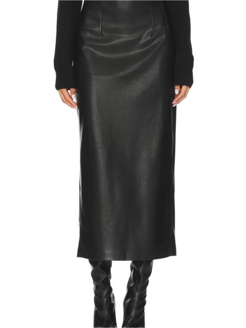 Leather Hi-waist Curve Skirt