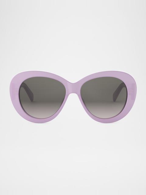 Triomphe Logo Oval Acetate Sunglasses