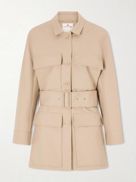 Belted Cotton-gabardine Coat