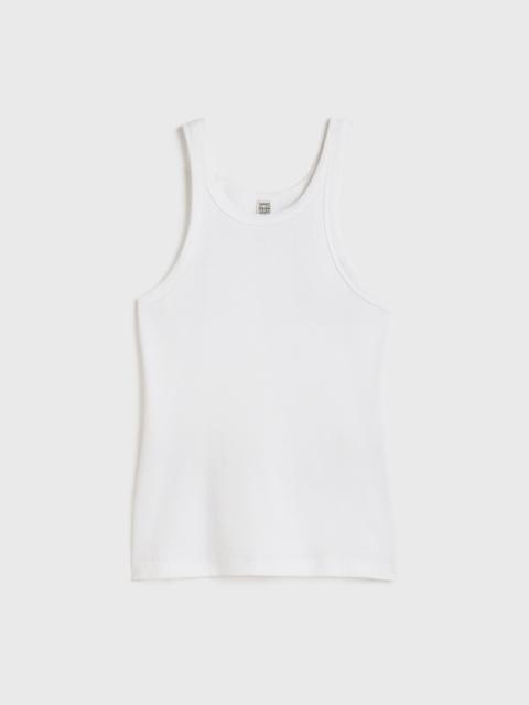 Curved rib tank white