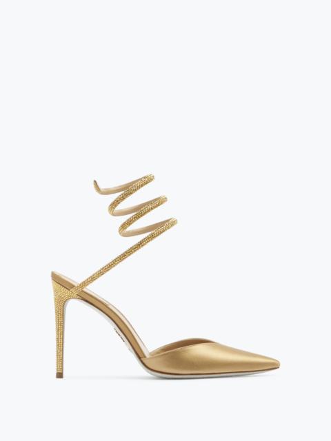 Cleo Crystal Champagne Open-Back Pump 105