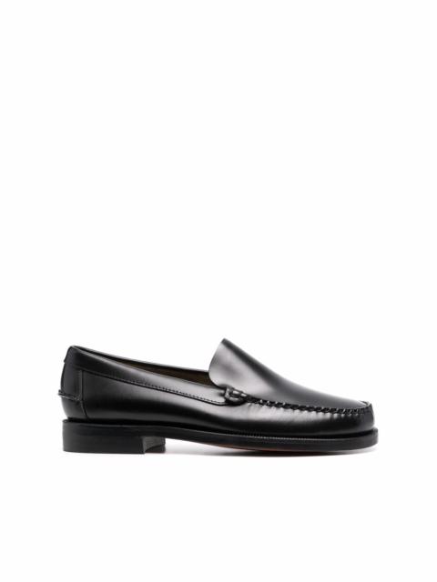 polished-leather loafers