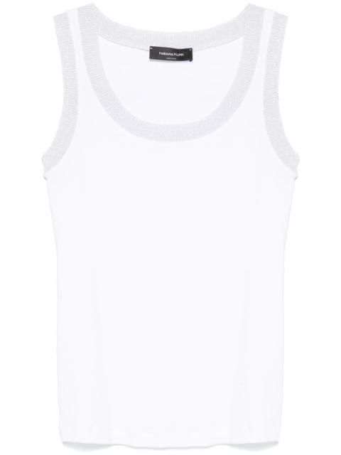 lurex-trim tank top