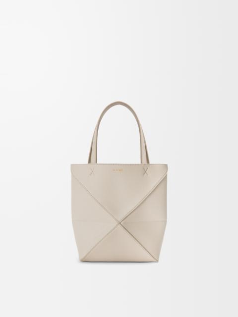 Mini Puzzle Fold tote in soft grained calfskin