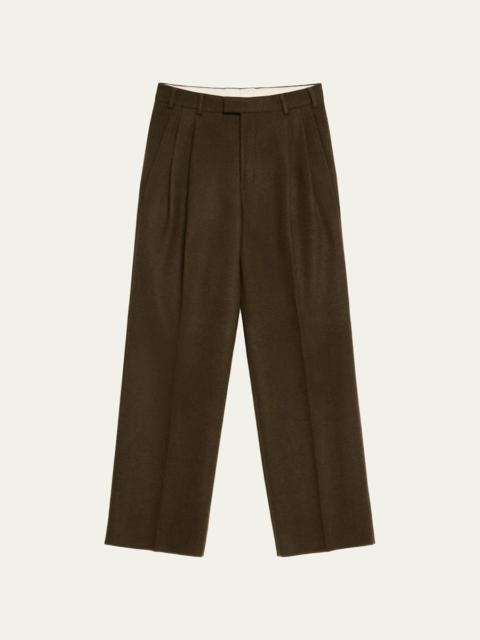 Men's Hubert Wool and Cashmere Pleated Pants