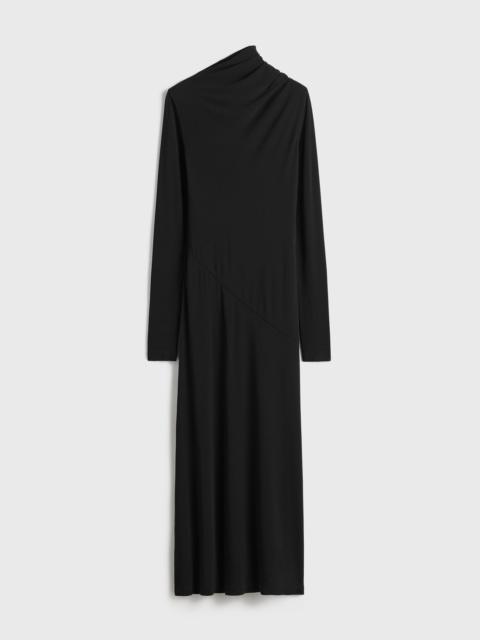 Draped jersey dress black