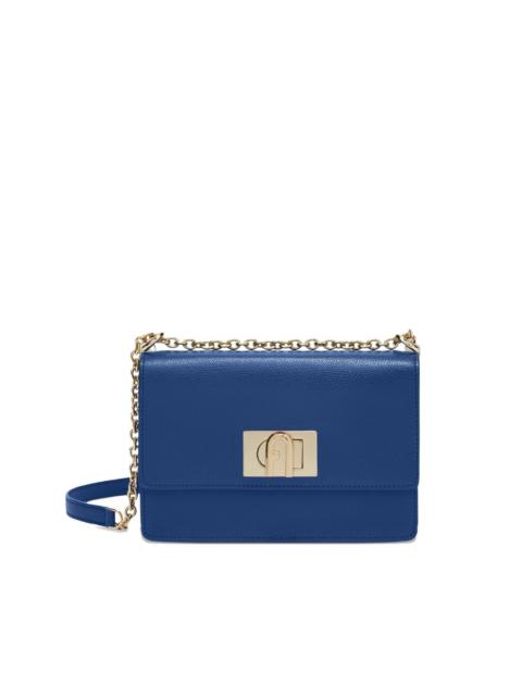 flap-lock chain shoulder bag