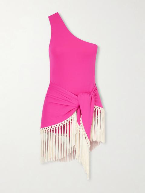 Yacare Fringed One-shoulder Swimsuit