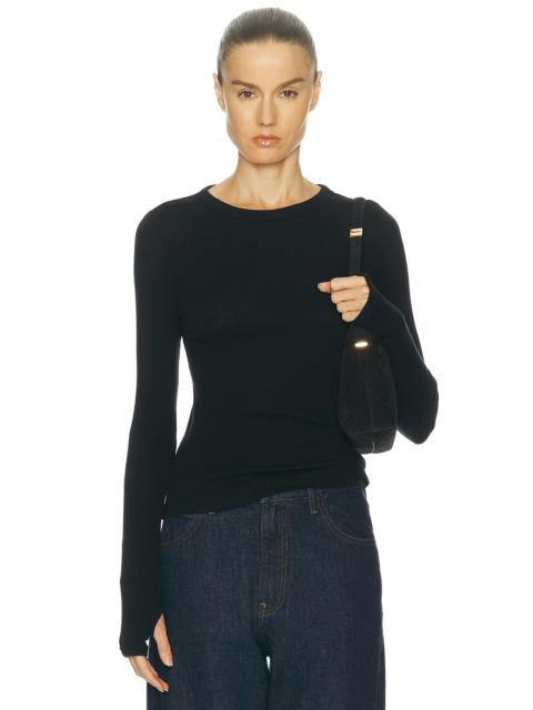Cashmere New Classic Long Sleeve Crewneck Top