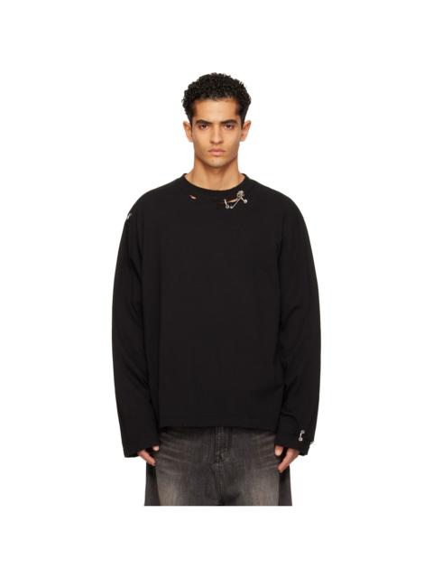 Black Rose & Piercing Long Sleeve T-shirt