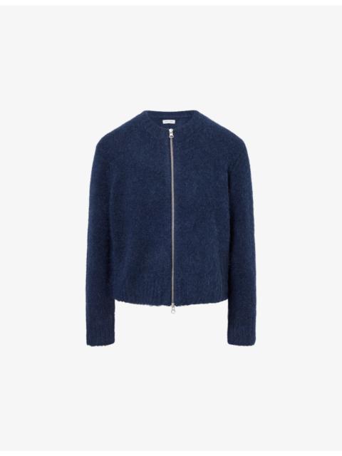 Sajeanine Round-Neck Stretch-Wool Blend Cardigan