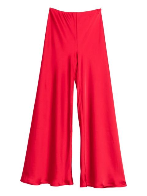 Elephant bias-cut wide-leg trousers