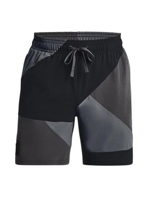 Under Armour Curry Woven 7 inch Basketball Shorts 'Black Grey' 1377306-001