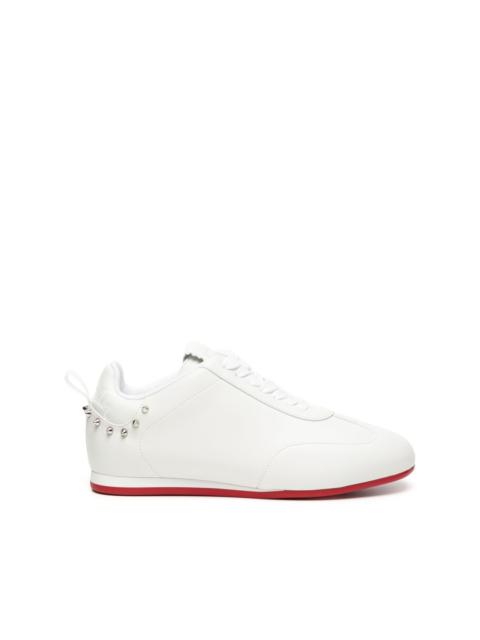 leather low-top sneakers