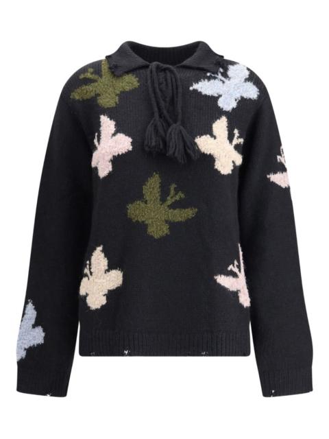 Bowrain tassel butterfly sweater
