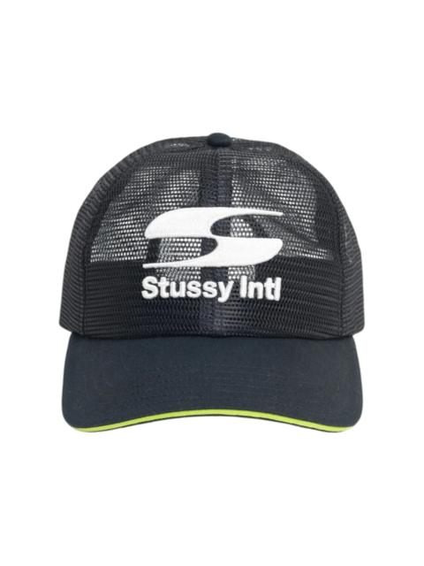 Stussy Mid-Depth Moto S Mesh Trucker Cap Black