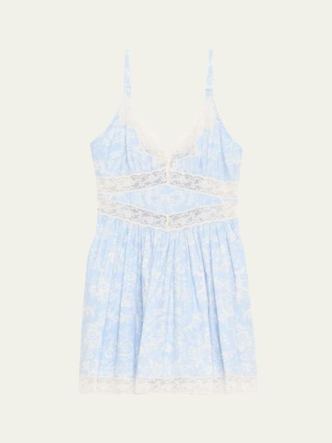 Ressie Lace-Trim Mini Dress