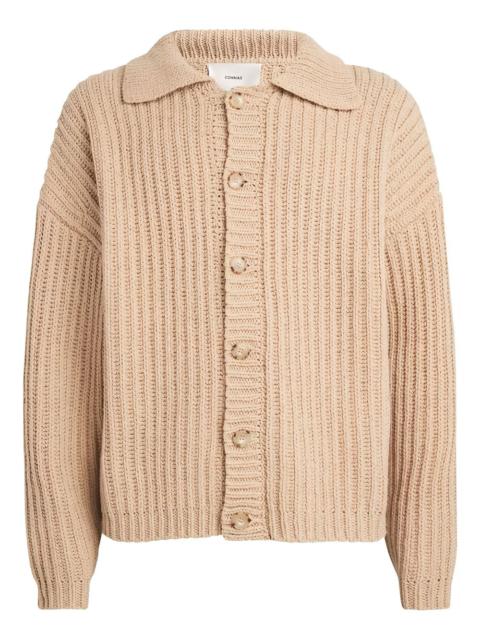 Stadium fisherman's-knit "Beige" cardigan