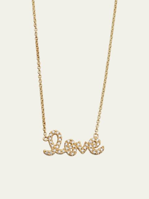 Gold Diamond Love Necklace, Small