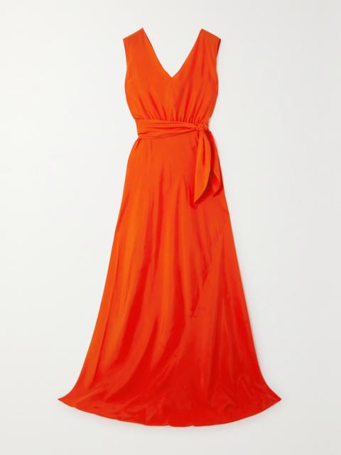 + Net Sustain Vera Belted Silk Maxi Wrap Dress