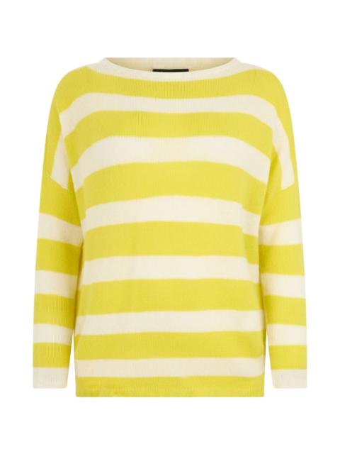 striped wide collar sweater