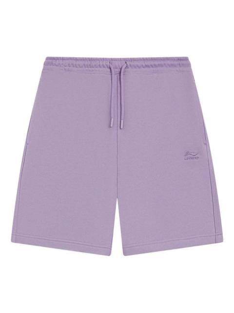 Li-Ning Chinese Color Embroidery Logo Shorts 'Purple' AKSS629-7