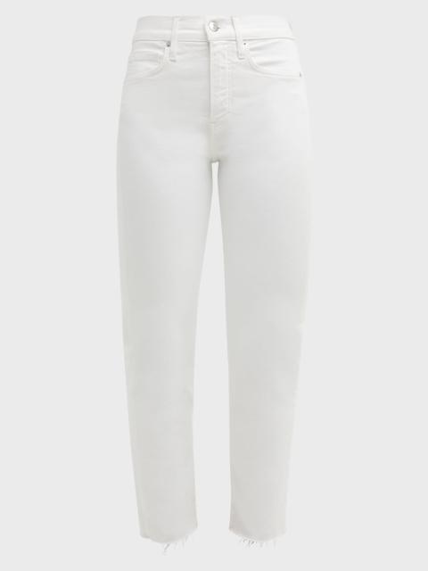 Carly Kick Flare Raw Hem Ankle Jeans