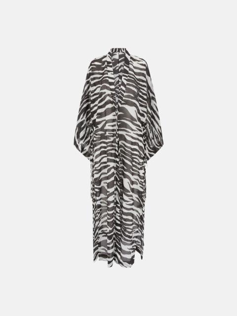 WHITE AND BLACK KAFTAN